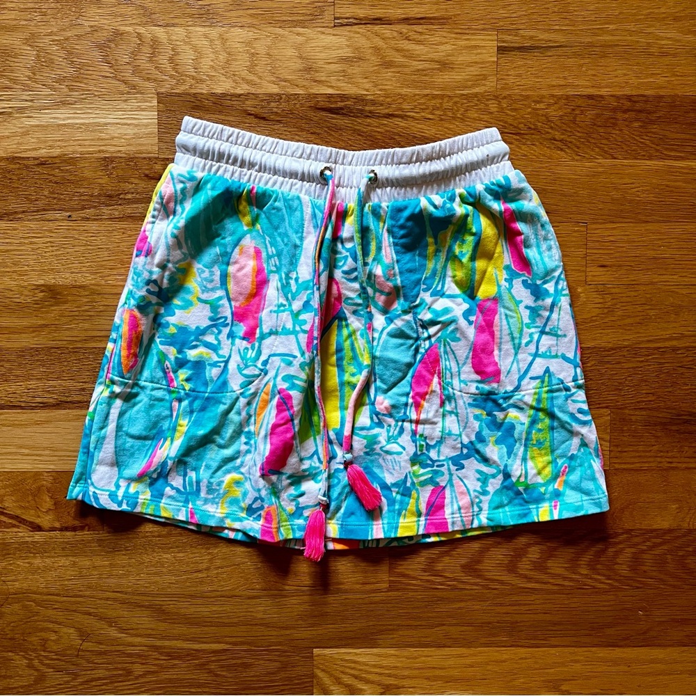 Lilly Pulitzer Colorful Mini Skirt in Pink and Blue
